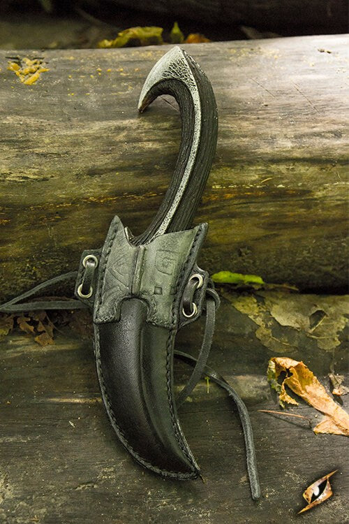 Black Elf Throwing Knife with Sheath – Foam/Latex LARP