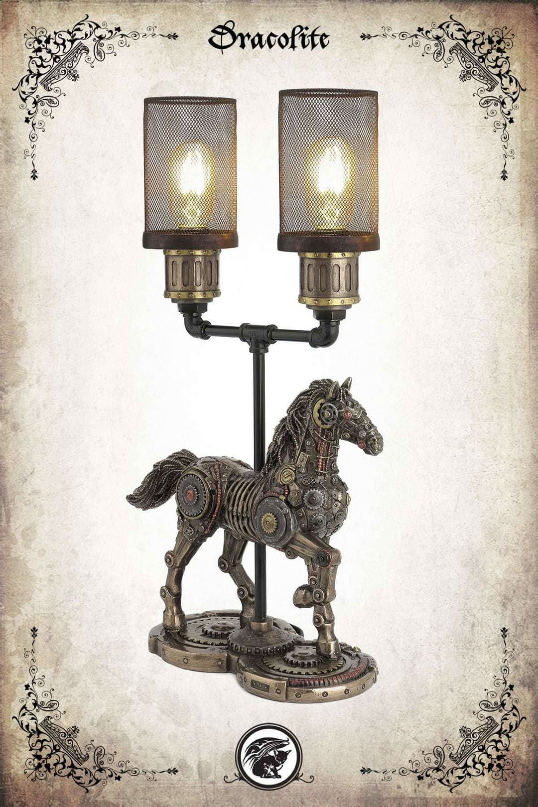 Lampe Cheval Steampunk