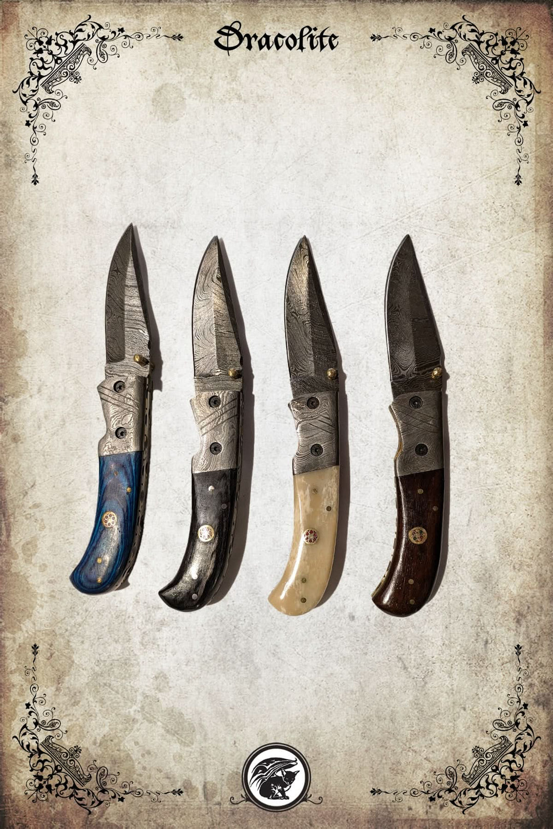 Couteau pliant damascus