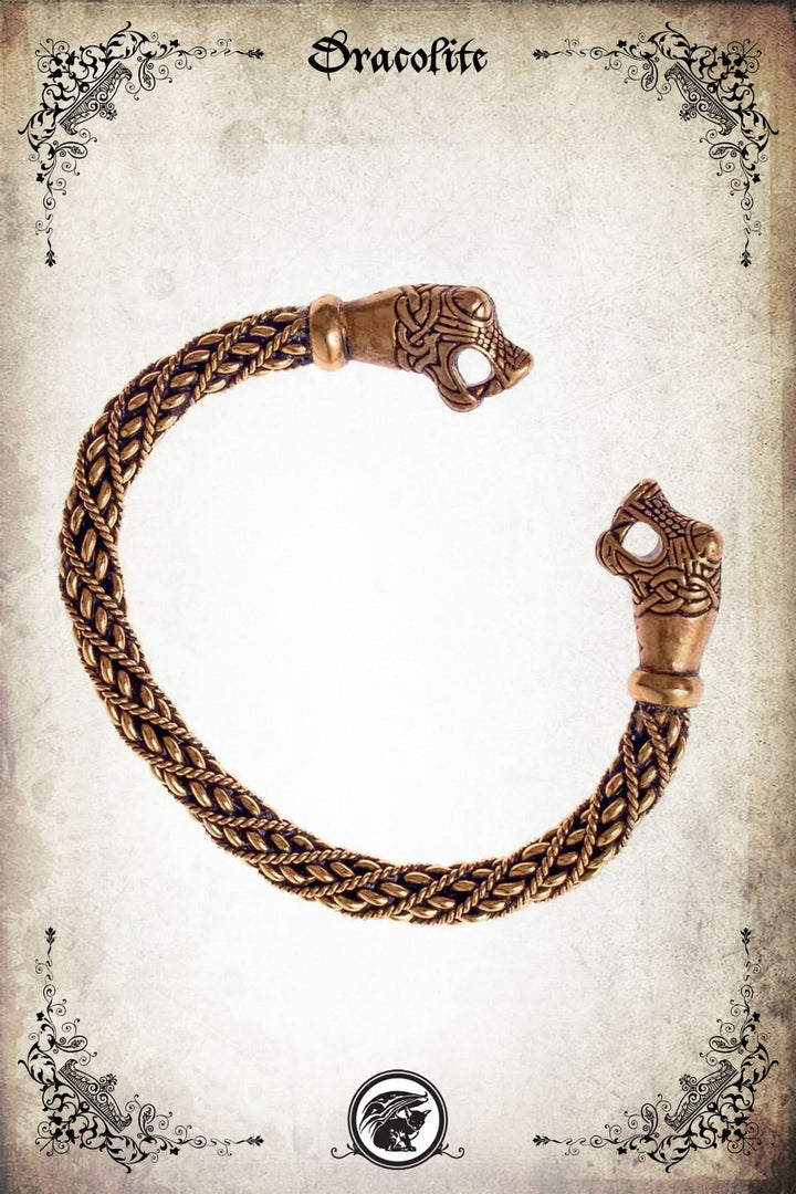 Viking Oseberg bracelet in solid brass