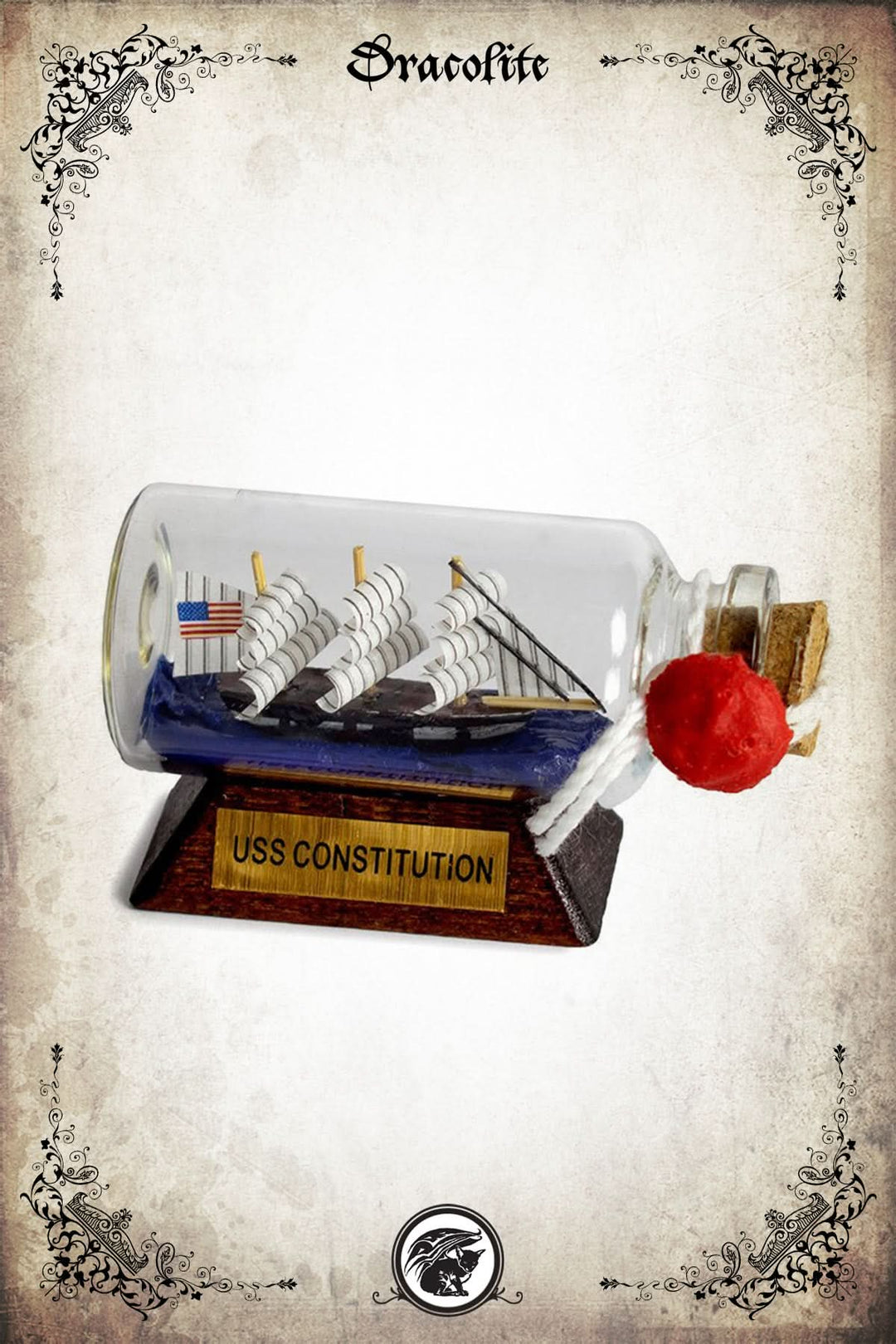 Constitution ship in a bottle