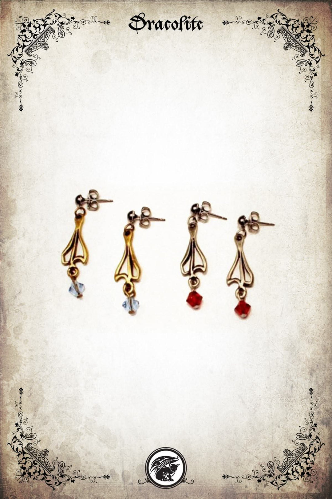 Boucles d'oreilles Elfe Noir