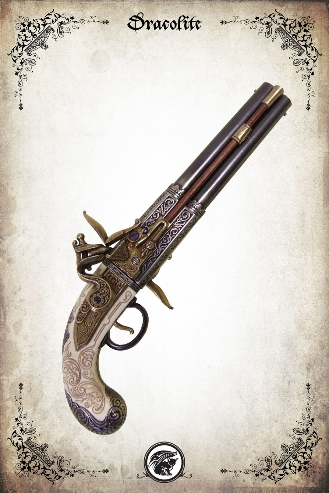 1750 Double Barrel Revolving Pistol