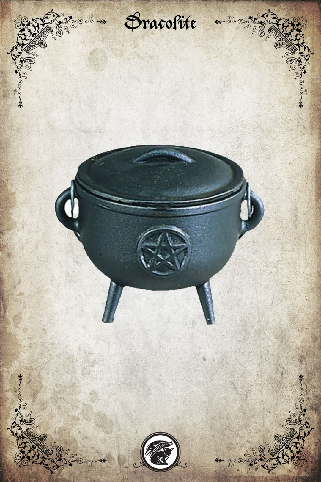Pentagram Cast Iron Cauldron