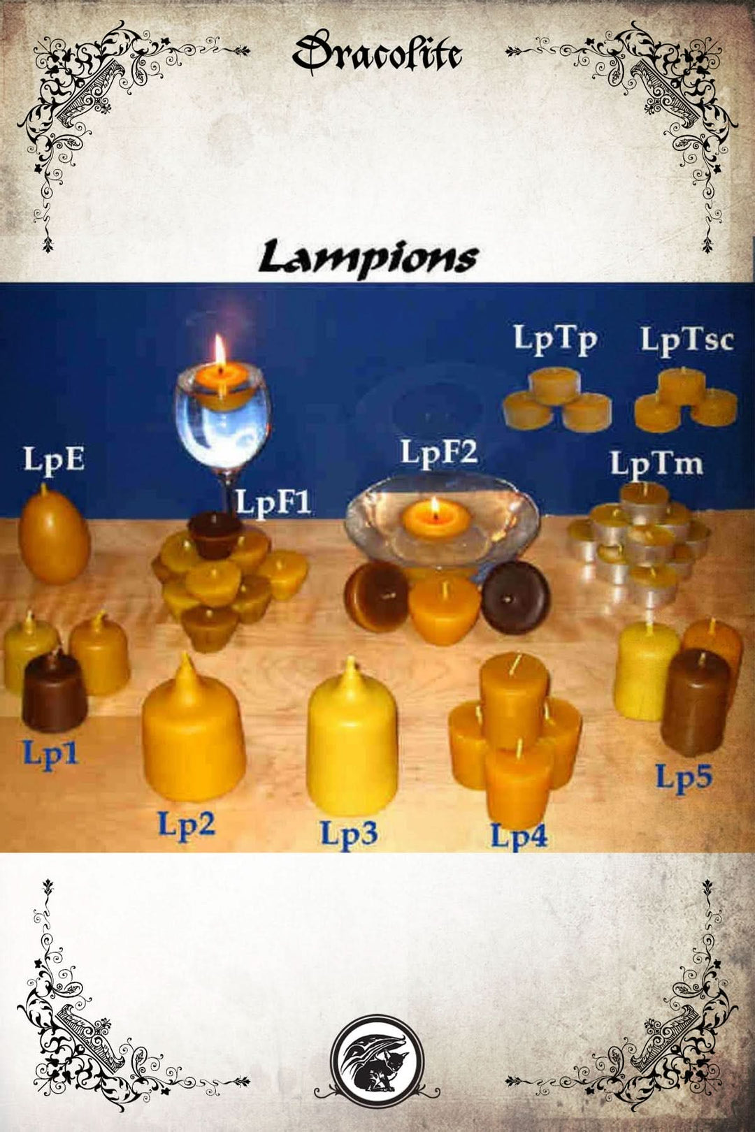 Lampions en cire d'abeille avec différentes durées de combustion