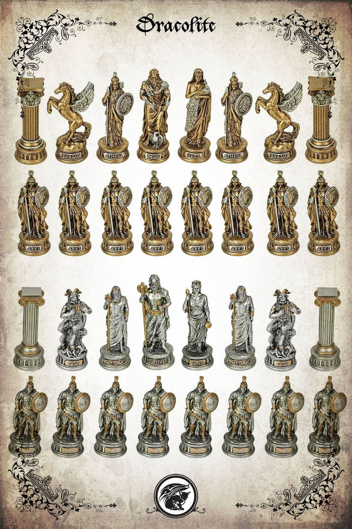 Greek Pantheon Chess Sets