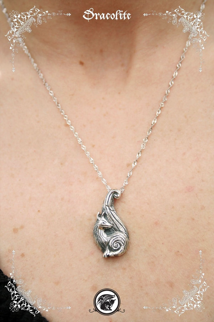 Pendentif Renard Magique en Argent Sterling