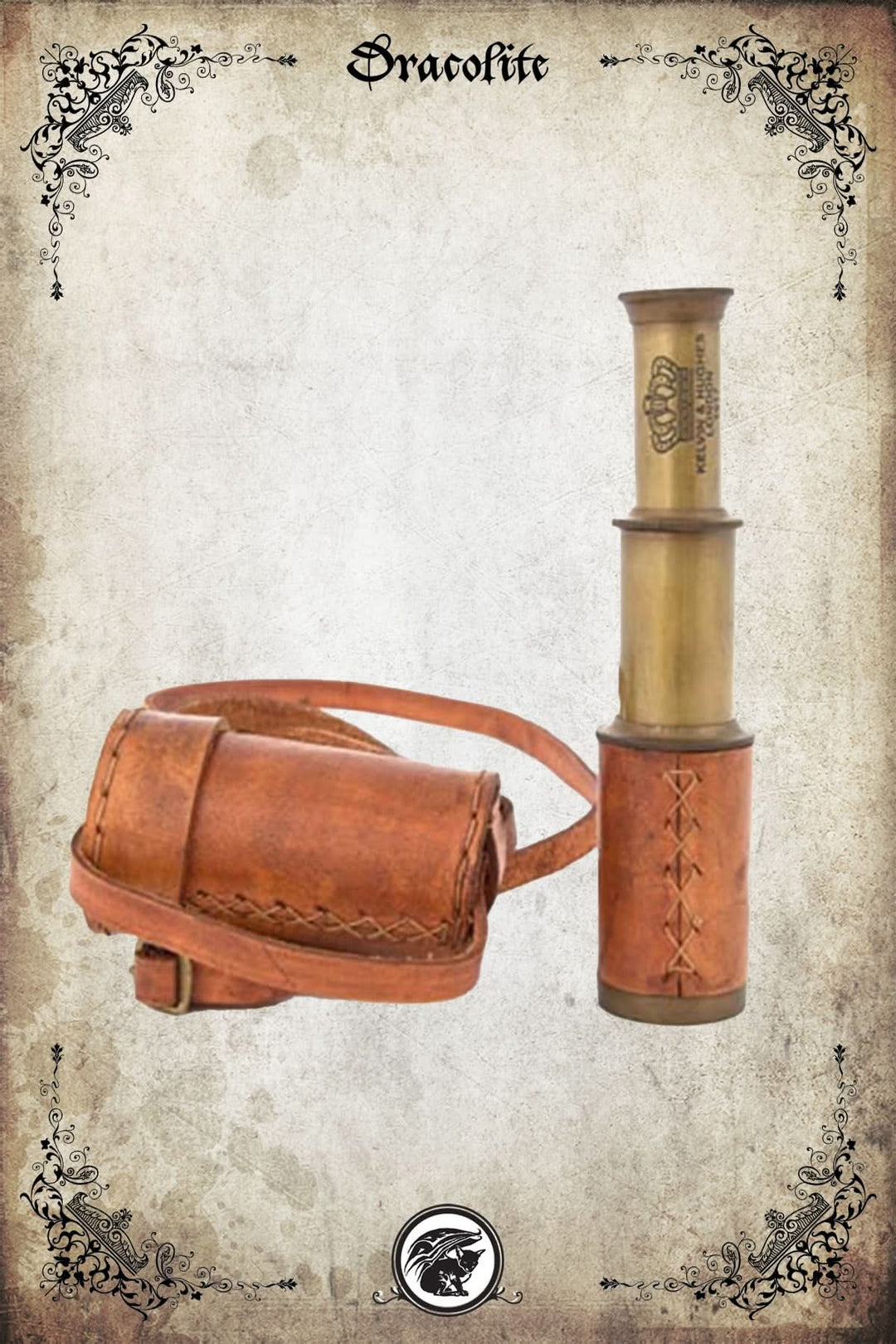 Télescope 6po avec Étui de Cuir Brun
