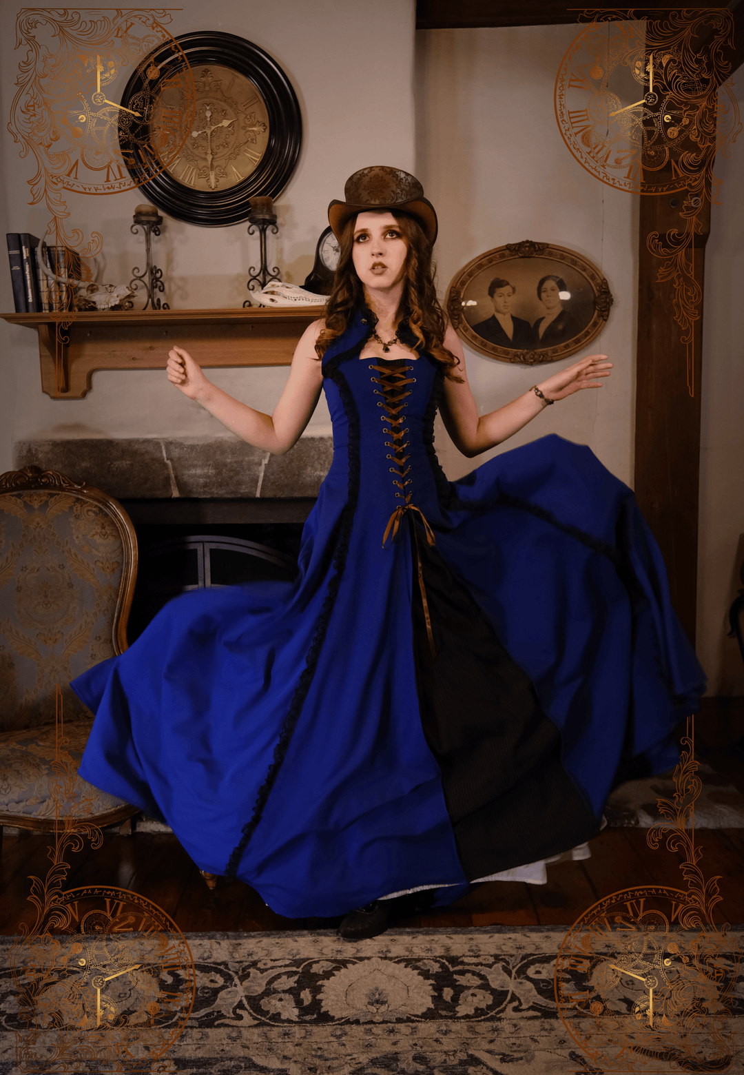 medieval style prom dresses Medieval Gothic Black Gold Lace Flower Sequins Prom Dresses 2024 Ball Gown Square Neckline 3/4 Sleeve Floor-Length / Long Prom Formal Dresses
