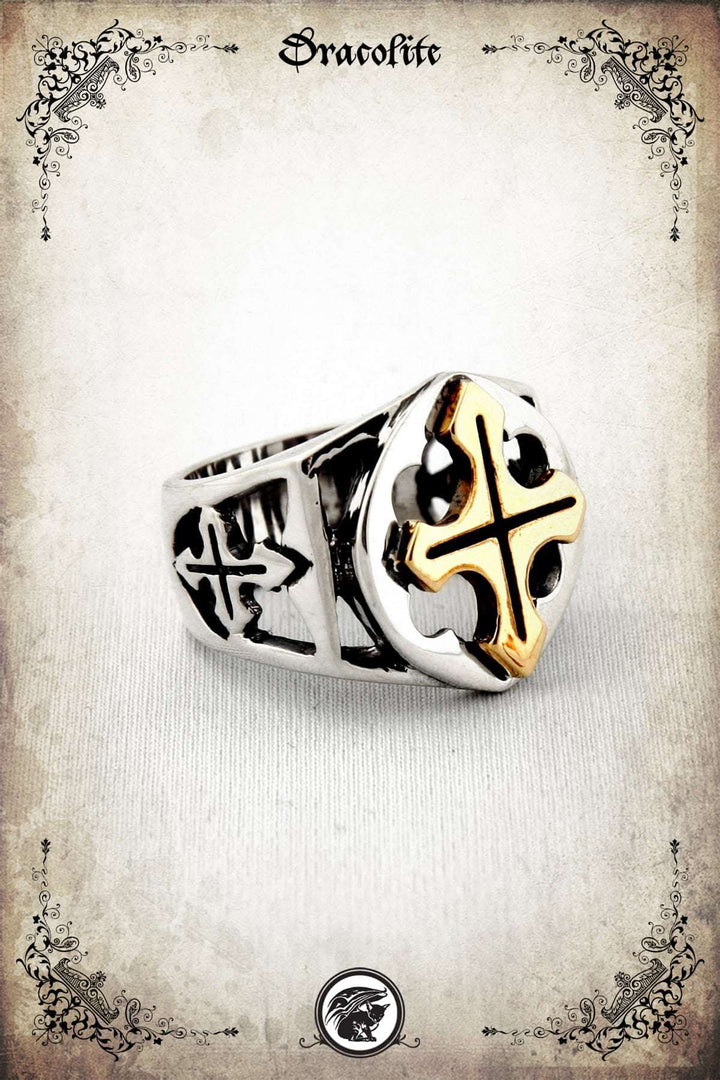 Templar Ring with Cross