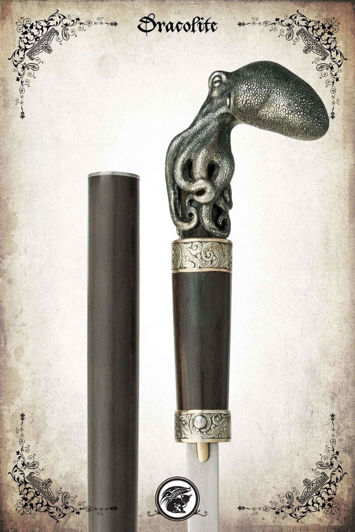 Damascus Octopus Sword Cane