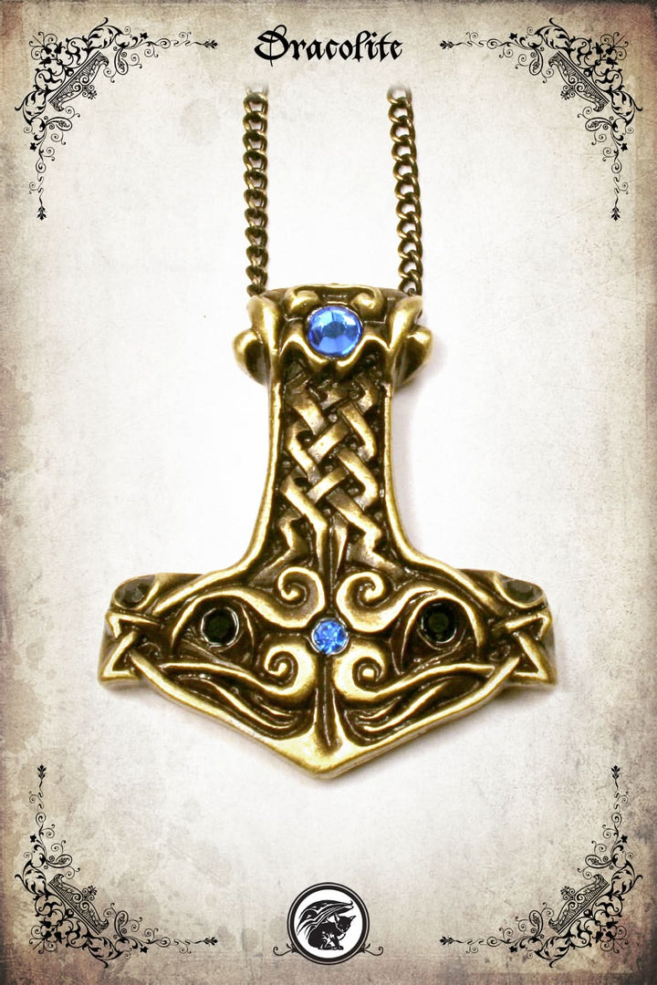 Pendentif Mjolnir avec Pierres