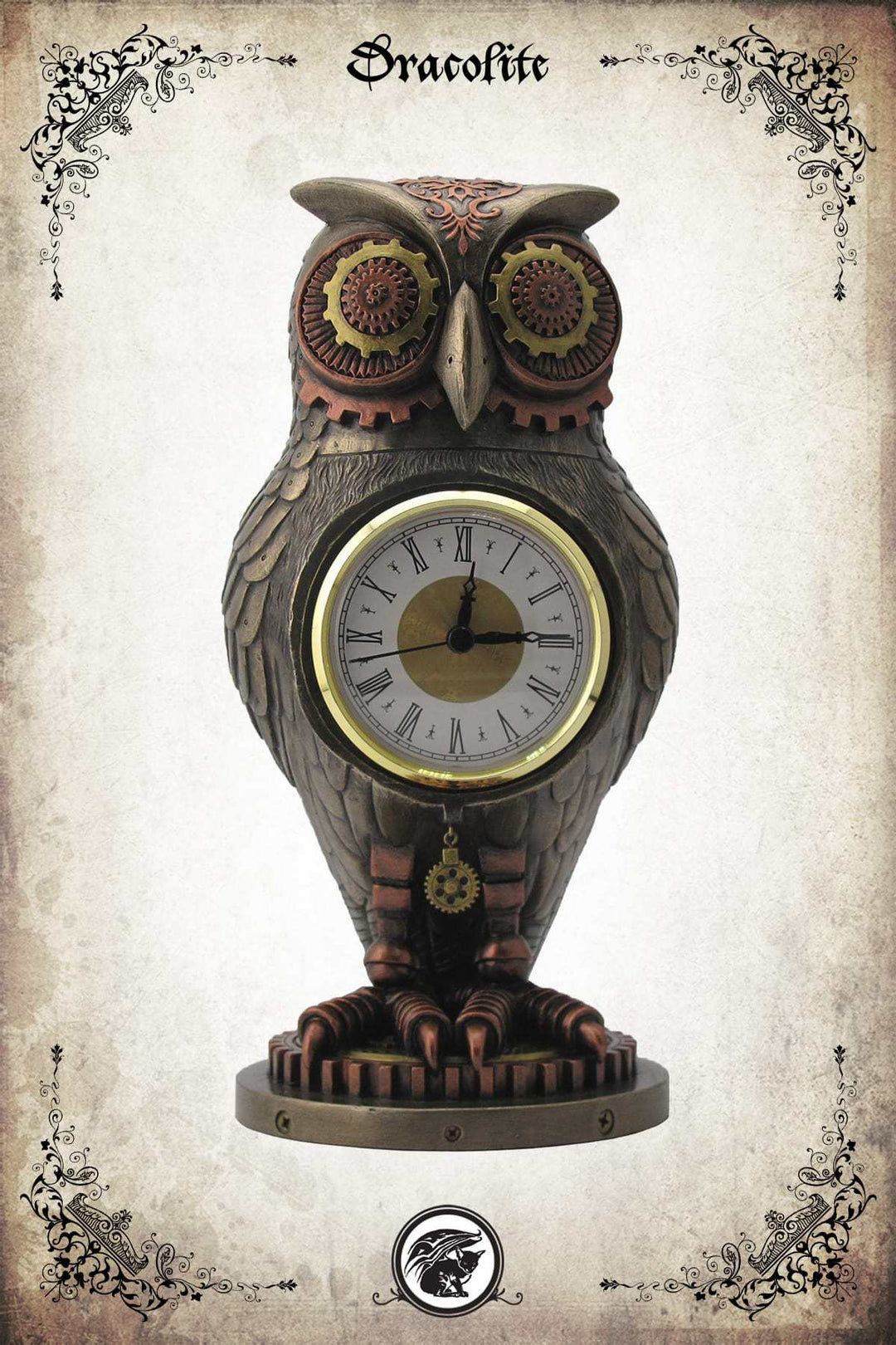 Horloge Steampunk Hibou