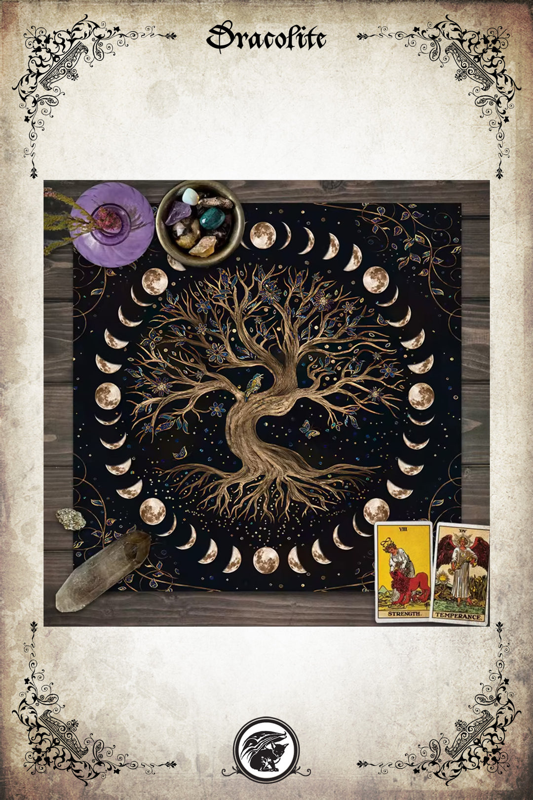 Tapis de tarot - Nappe d’autel pour rituels