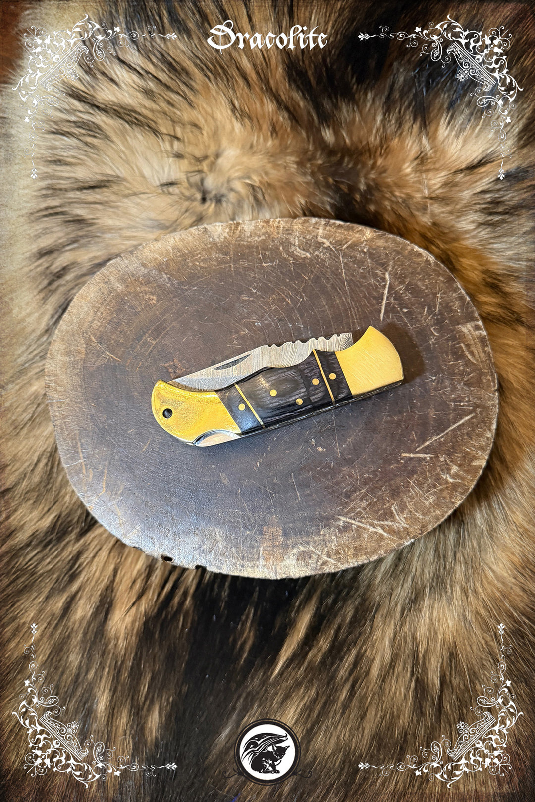 Couteau pliant de poche – lame acier damas