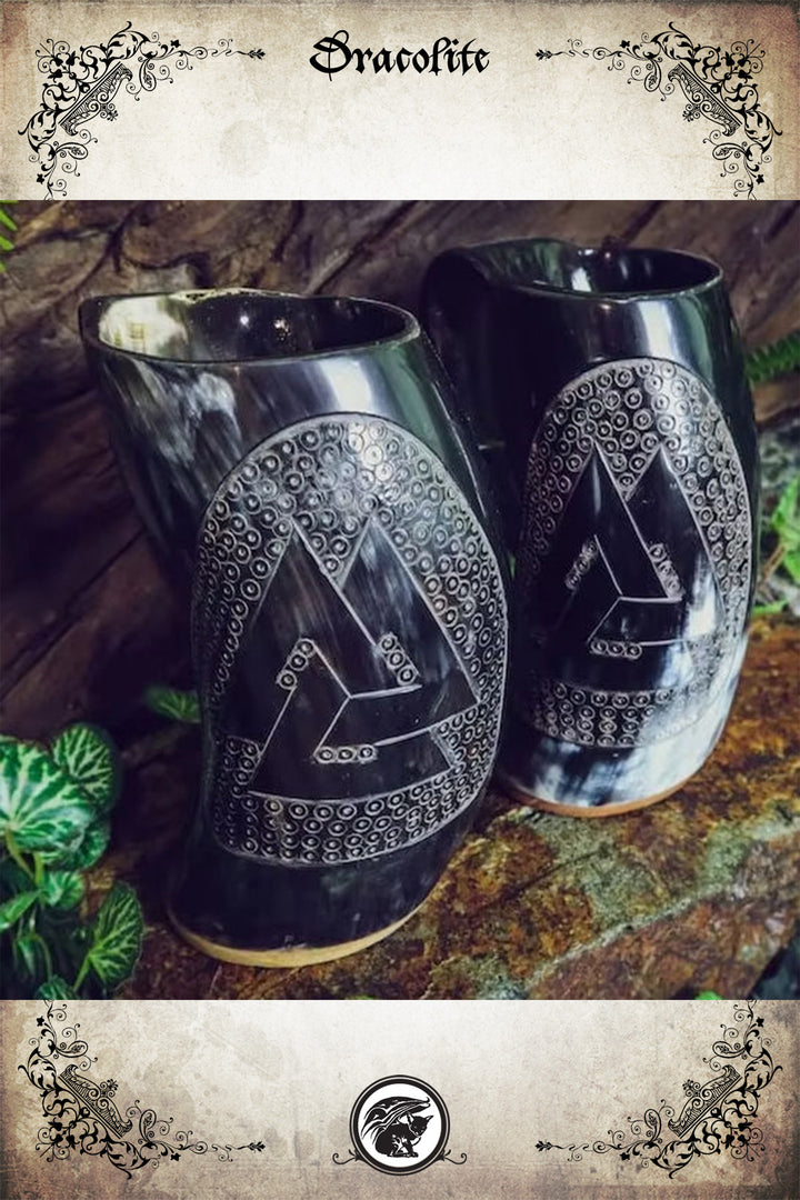 Tasse en Corne avec Gravure