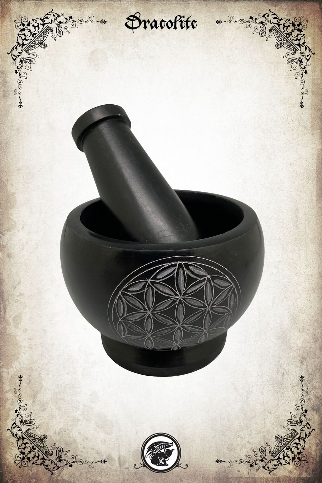 Engraved Mortar and Pestle