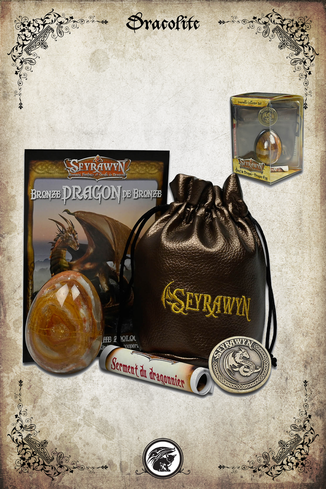 Dragon Egg and Pouch Set + Collectible Coin