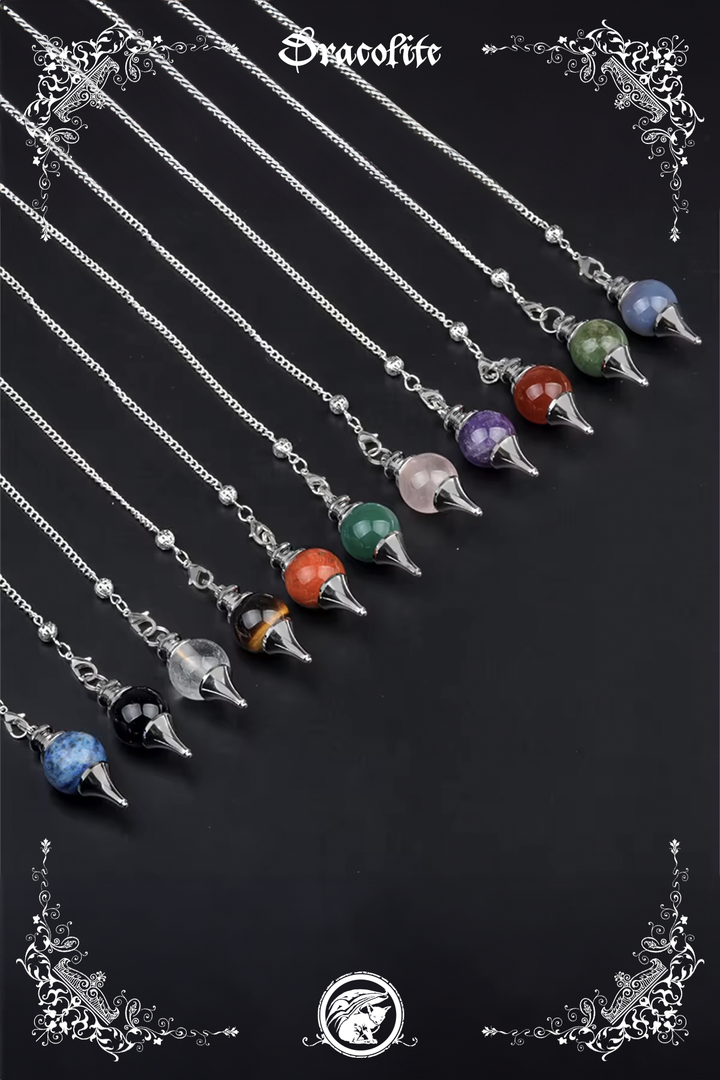 Semi-precious Stone Sphere Pendulums